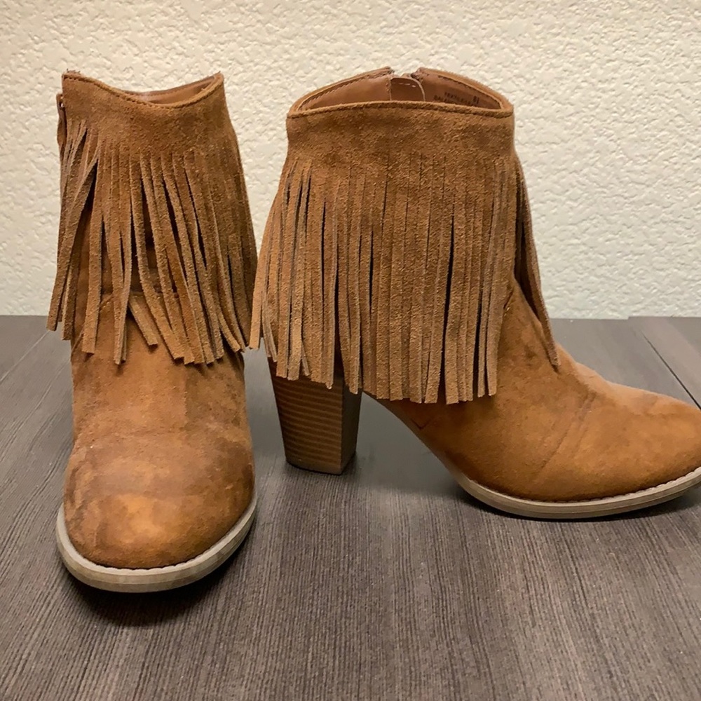 Fringe booties